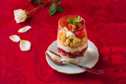 Strawberry layer dessert breakfast recipe